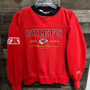 Vintage 90's CHIEFS Sweatshirt Crewneck LEE  Kansas City Red Kingdom RARE